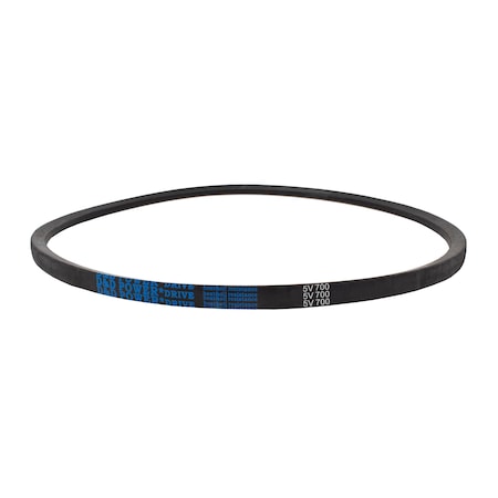D&D 5V700 Wedge V-Belt, 70 in Outside Length, 5/8 in Top Width, 17/32 in Thickness, 1 Ribs 5V700